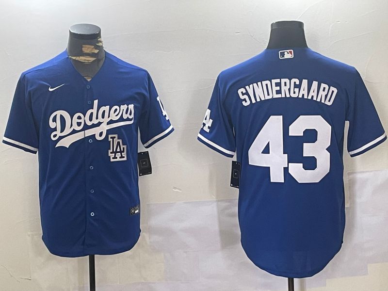 Men Los Angeles Dodgers #43 Syndergaard Blue Game 2024 Nike MLB Jersey style 11206